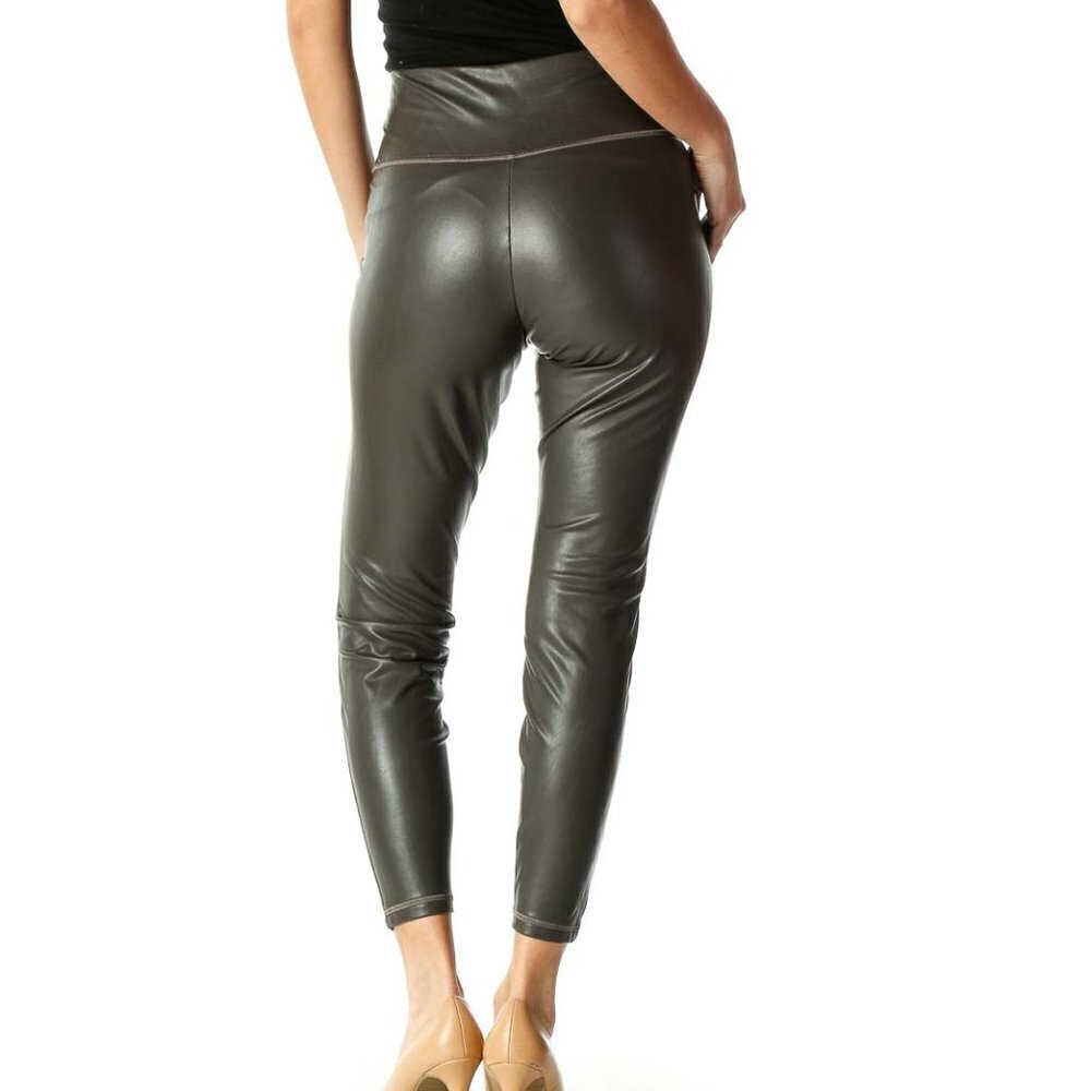 Athleta Gray Shimmer Activewear Leggings - Picture 3 of 3